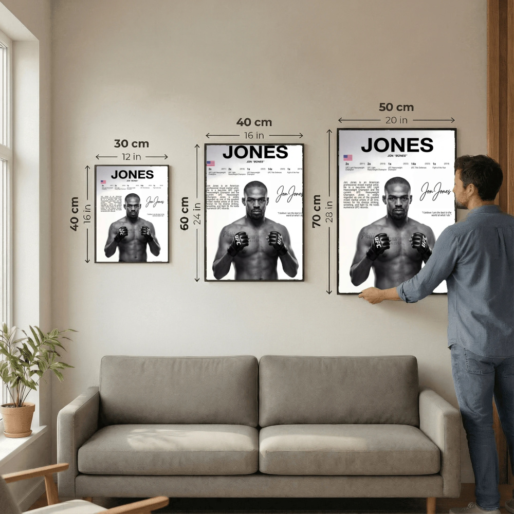 Jon Jones UFC Poster – Modern MMA Wall Art