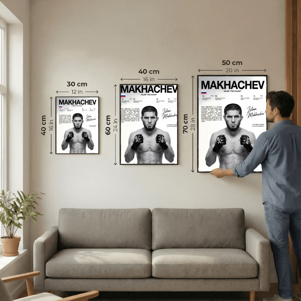 Islam Makhachev UFC Poster – Modern MMA Wall Art