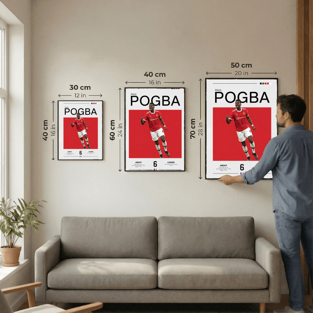Paul Pogba Football Poster – Modern Sports Wall Art