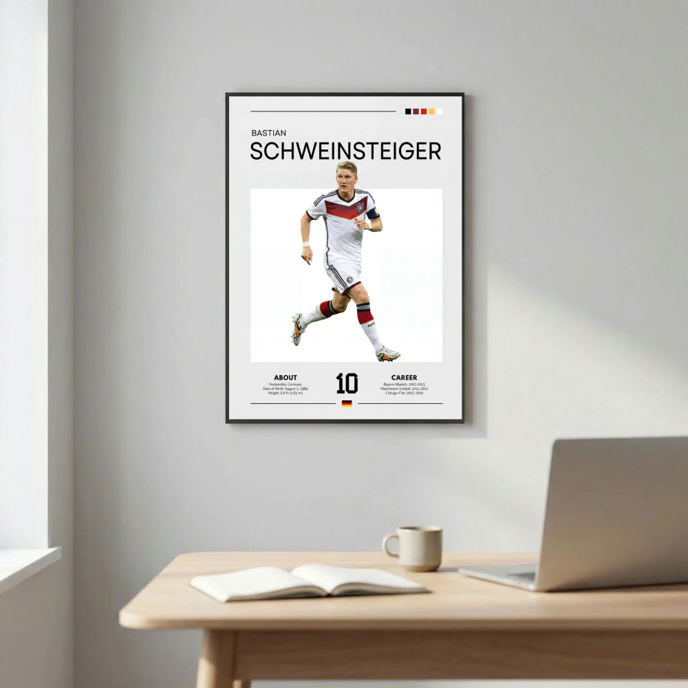 Bastian Schweinsteiger Football Poster – Modern Legendary Wall Art
