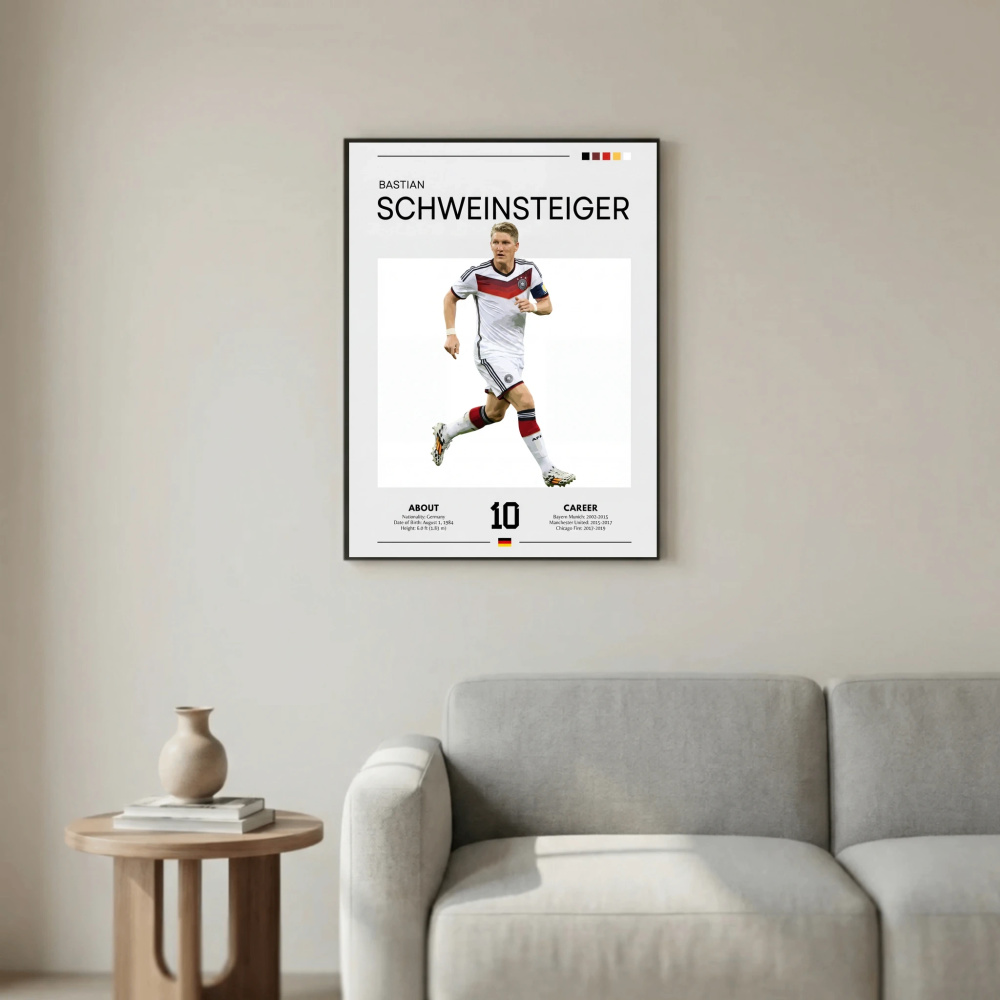 Bastian Schweinsteiger Football Poster – Modern Legendary Wall Art