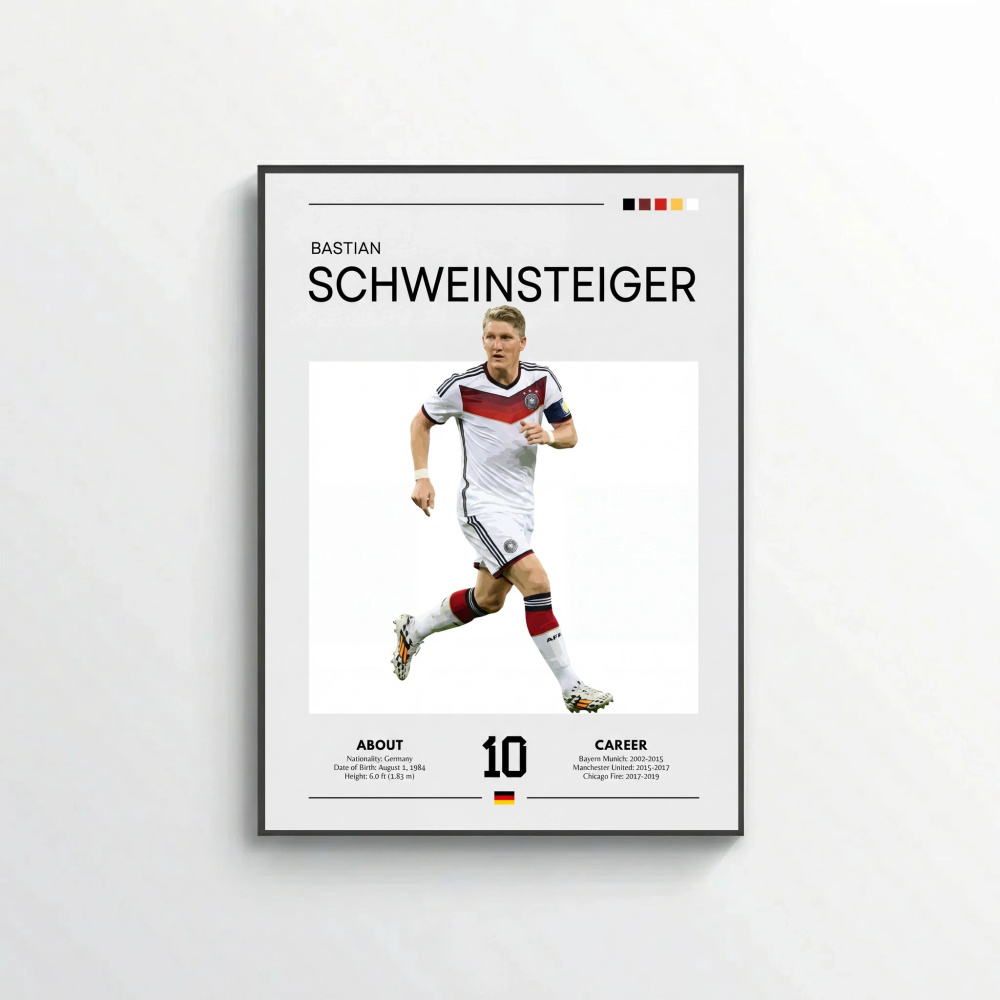 Bastian Schweinsteiger Football Poster – Modern Legendary Wall Art