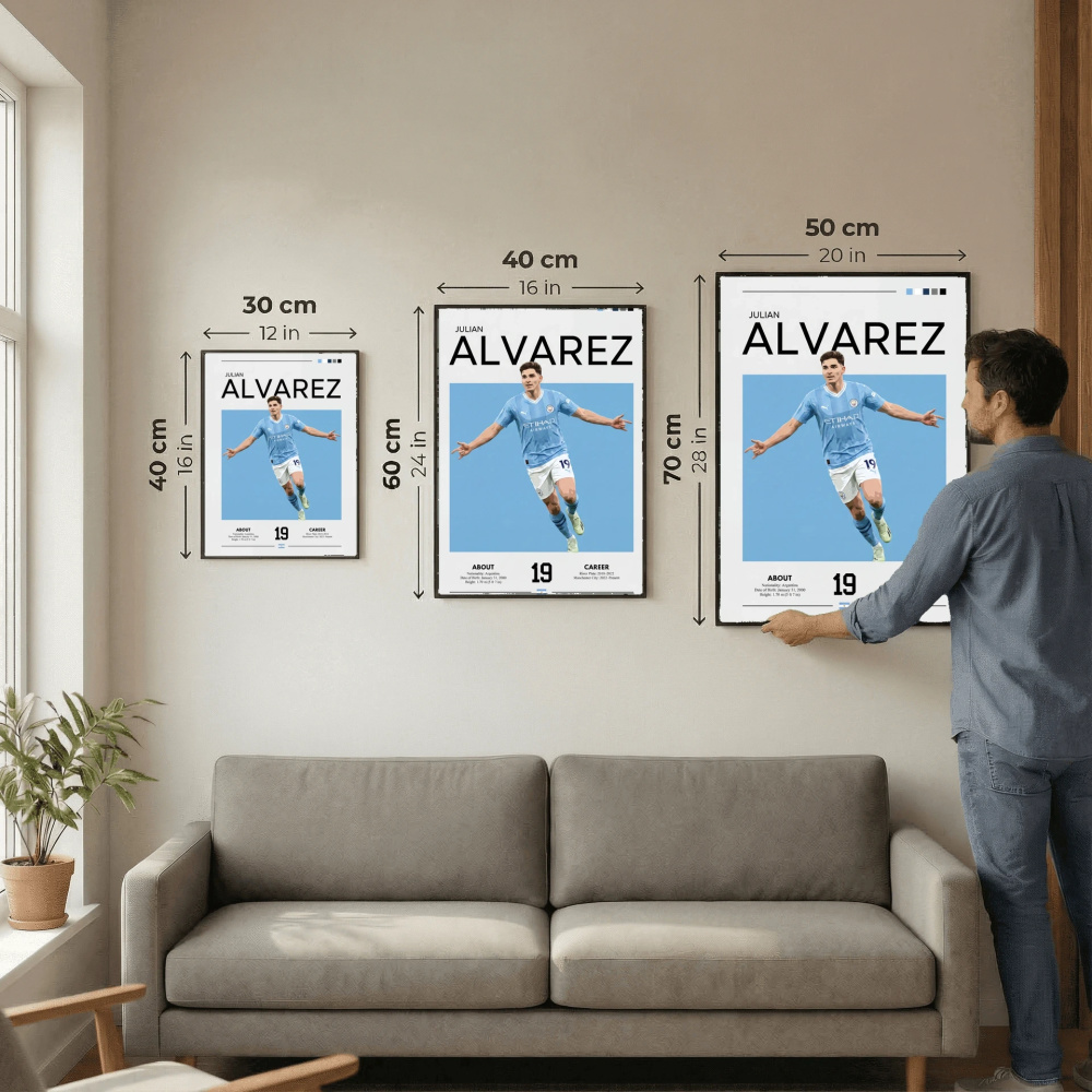 Julián Álvarez Football Poster – Modern Sports Wall Art