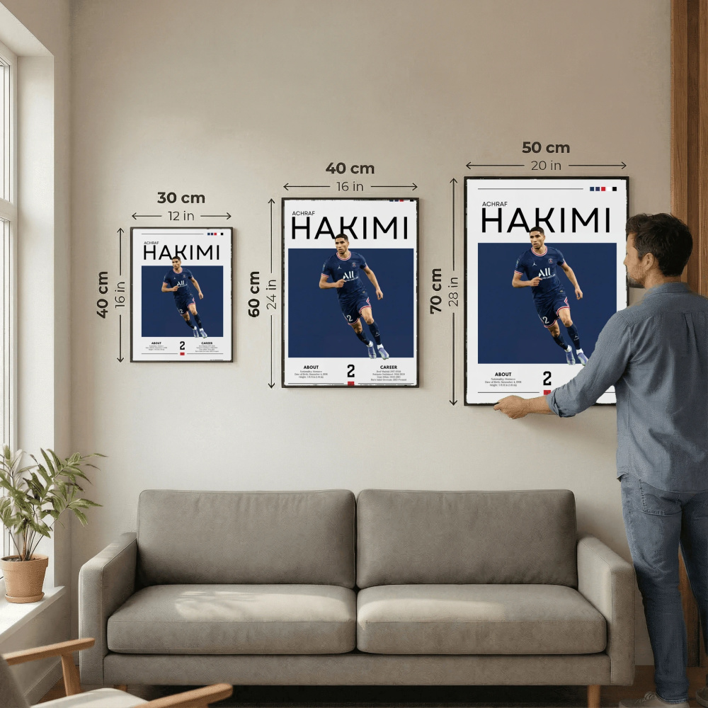 Achraf Hakimi Football Poster – Modern Sports Wall Art
