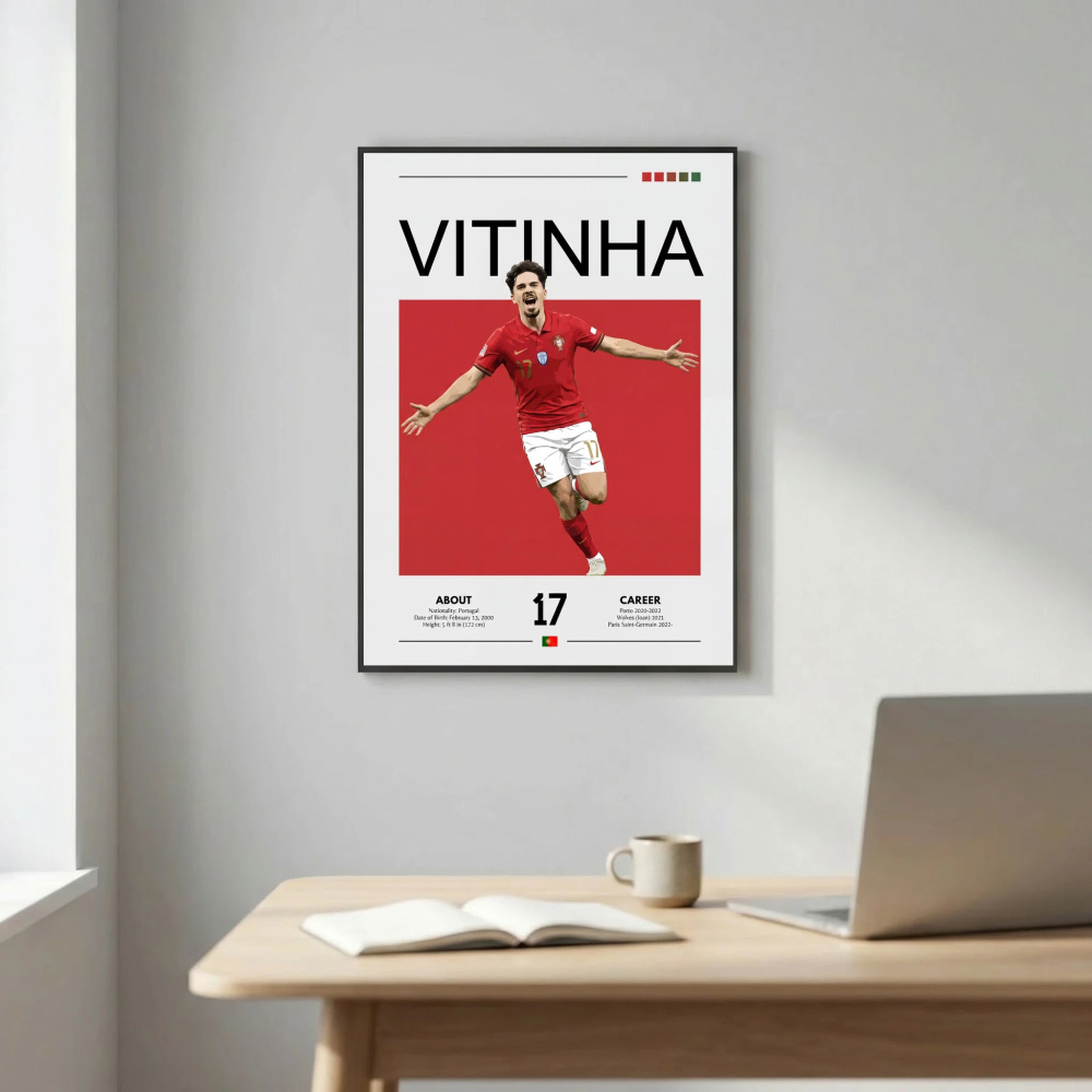 Vitinha Football Poster – Modern Sports Wall Art