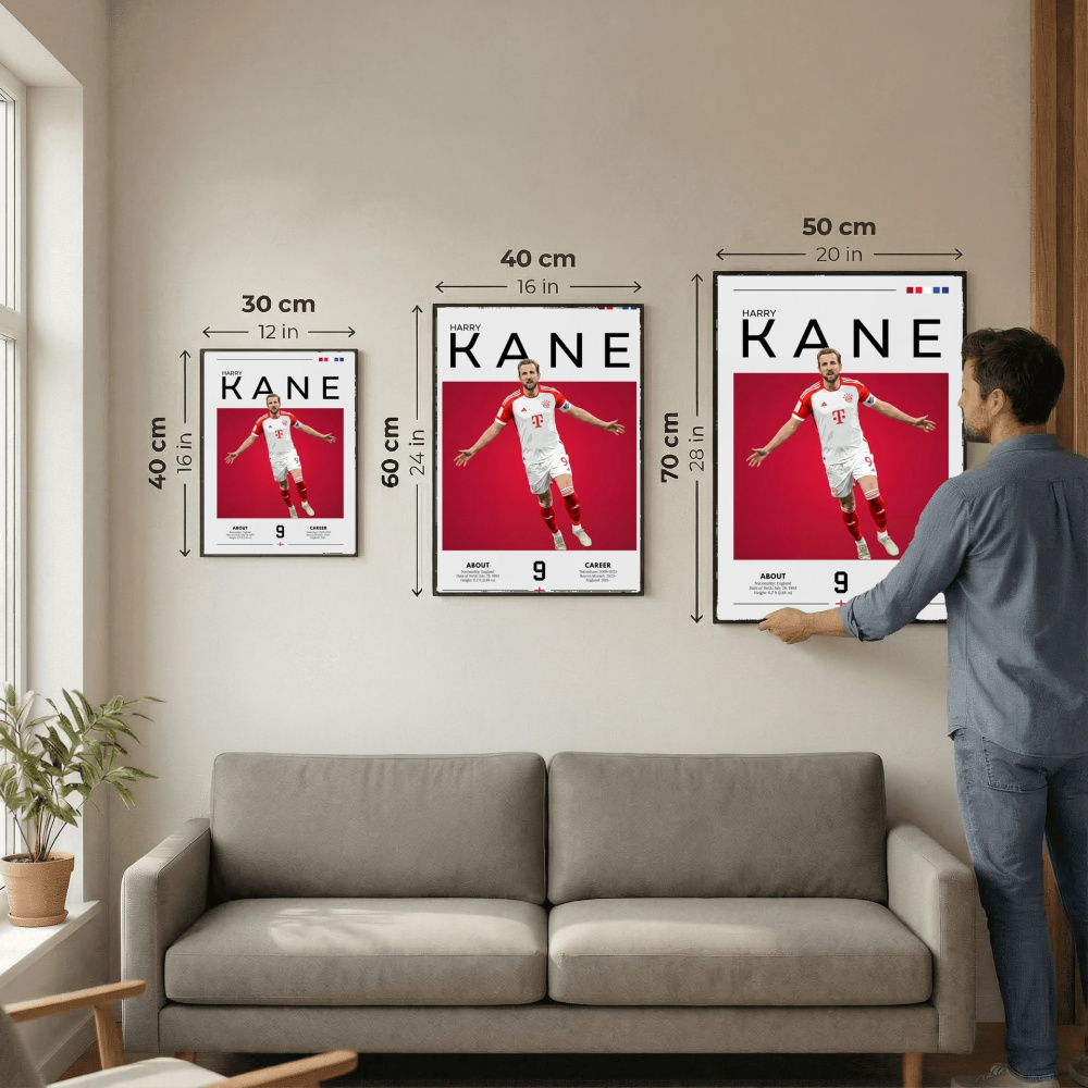 Harry Kane Football Poster – Modern Sports Wall Art