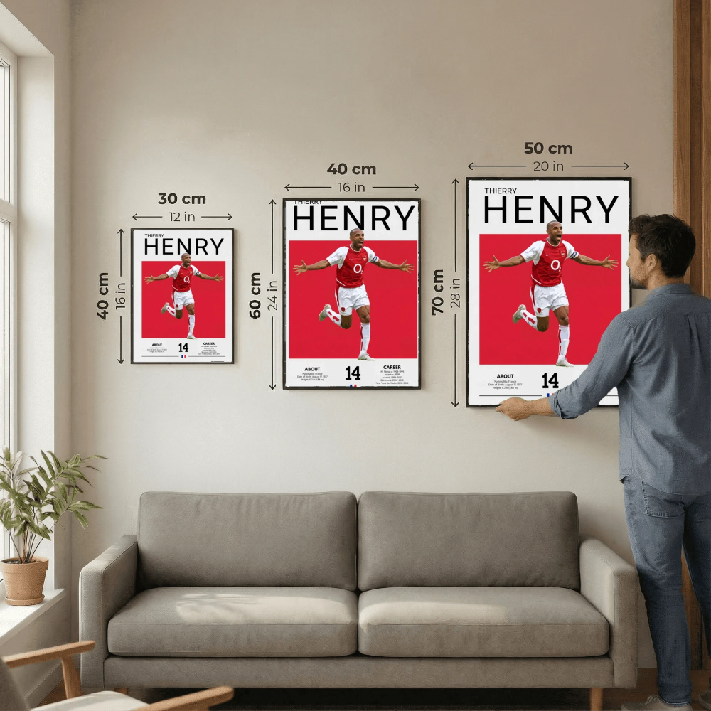 Thierry Henry Football Poster – Modern Legendary Wall Art