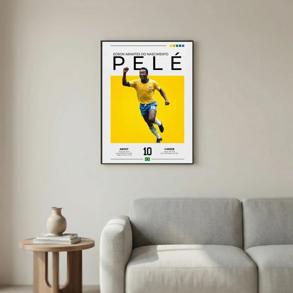 Pelé Football Poster – Modern Legendary Wall Art