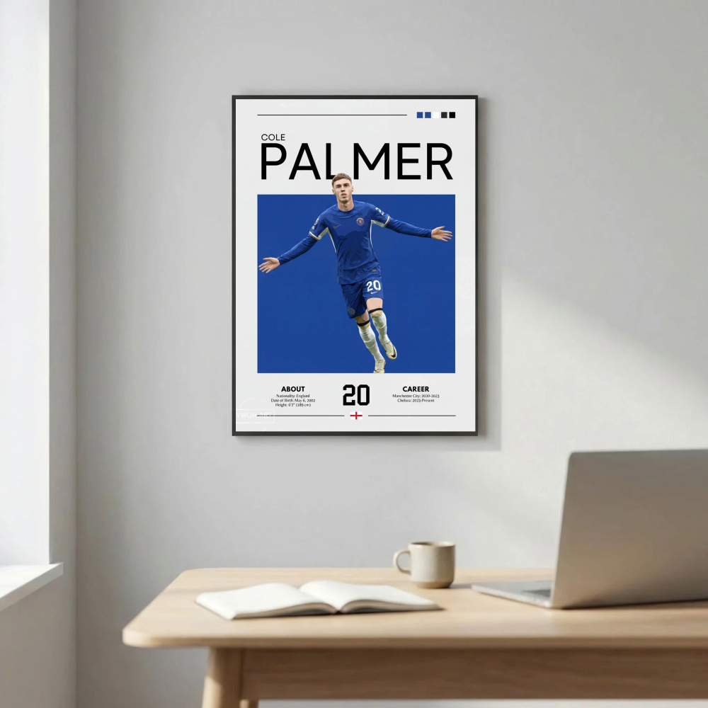 Cole Palmer Football Poster – Modern Sports Wall Art