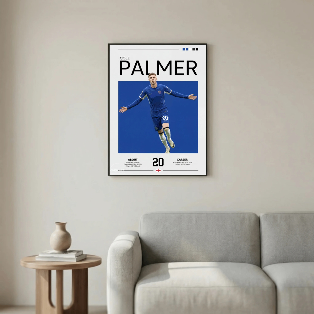Cole Palmer Football Poster – Modern Sports Wall Art