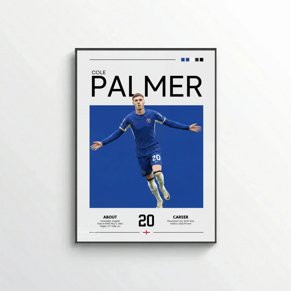 Cole Palmer Football Poster – Modern Sports Wall Art