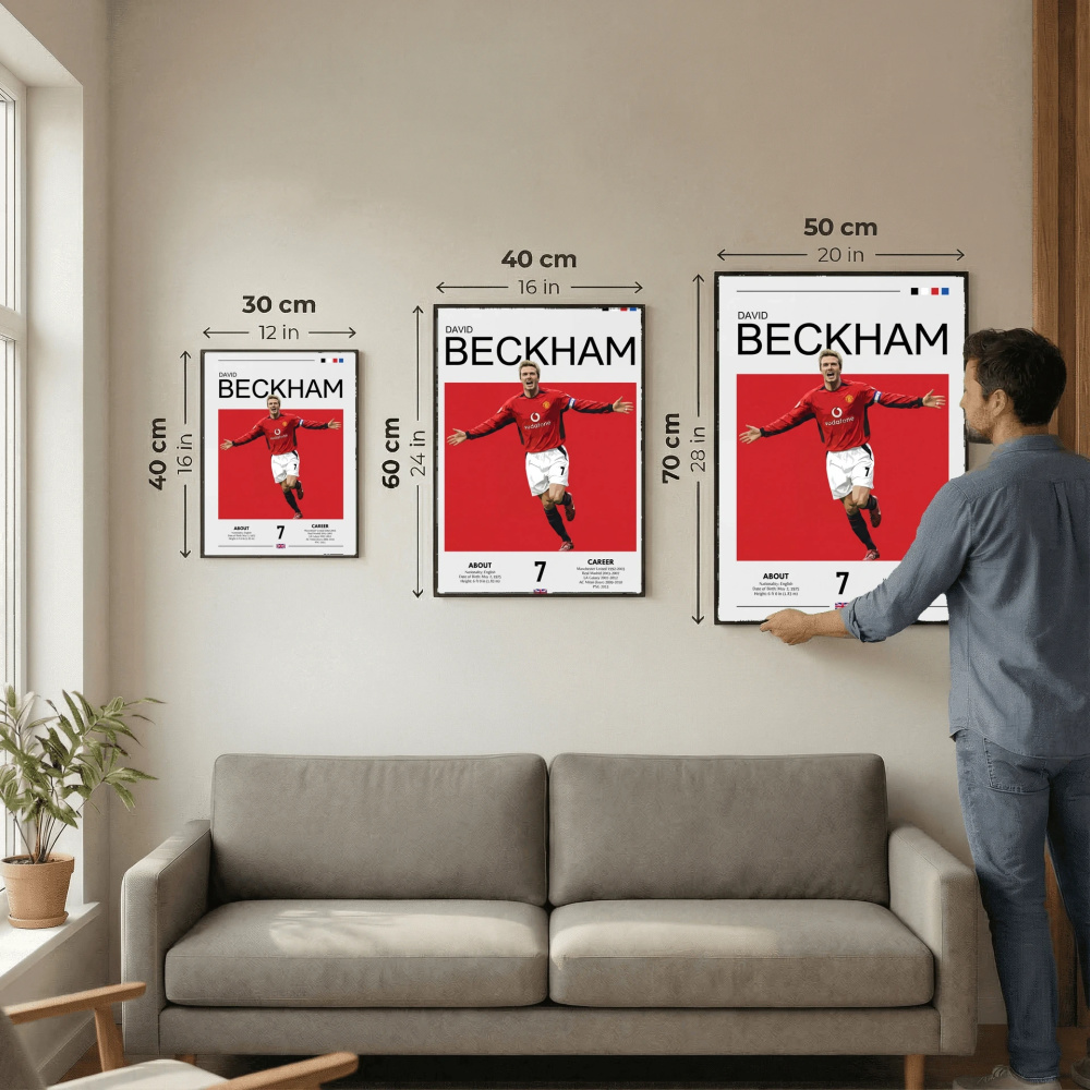 David Beckham Football Poster – Modern Legendary Wall Art