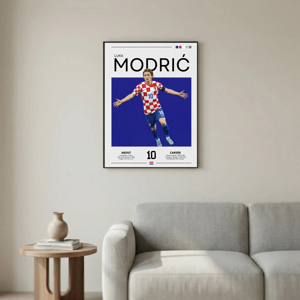 Luka Modrić Football Poster – Modern Legendary Wall Art