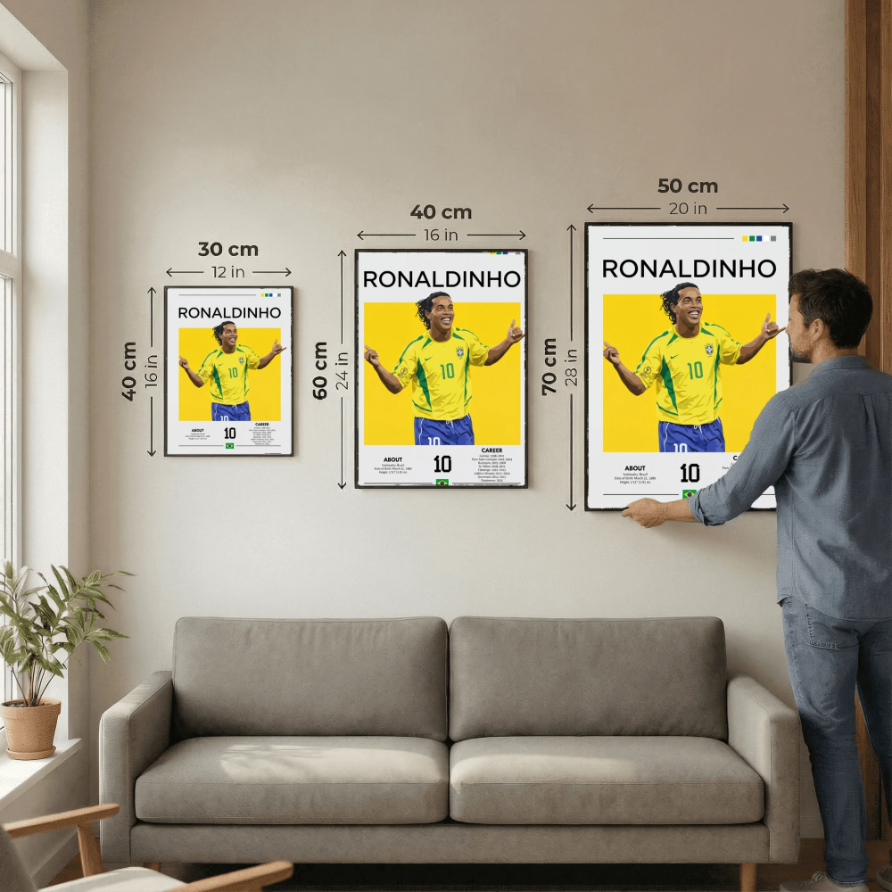 Ronaldinho Football Poster – Modern Legendary Wall Art