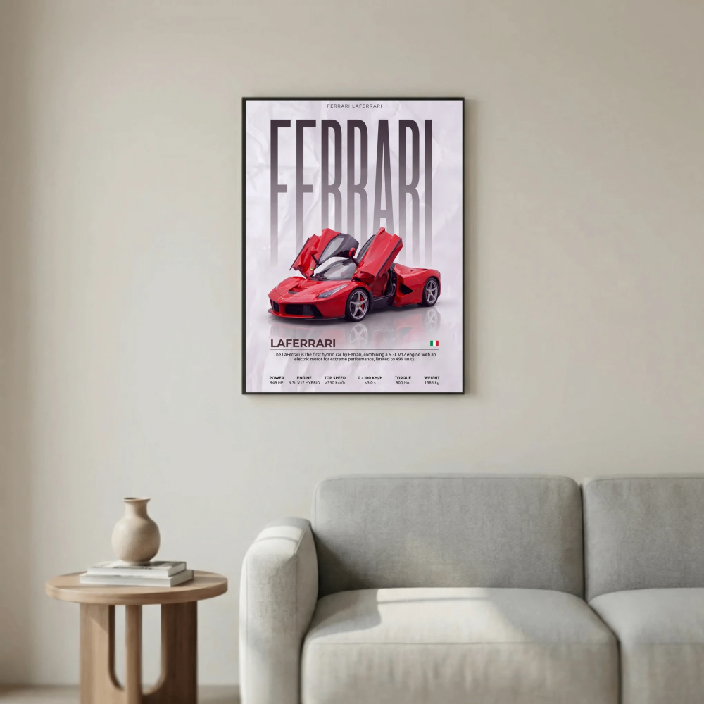Ferrari LaFerrari Poster – Modern Hypercar Wall Art