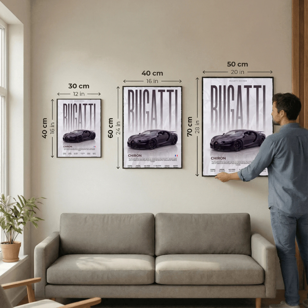 Bugatti Chiron Poster – Modern Hypercar Wall Art