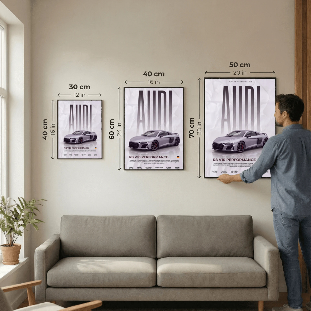 Audi R8 V10 Performance Poster – Modern Supercar Wall Art