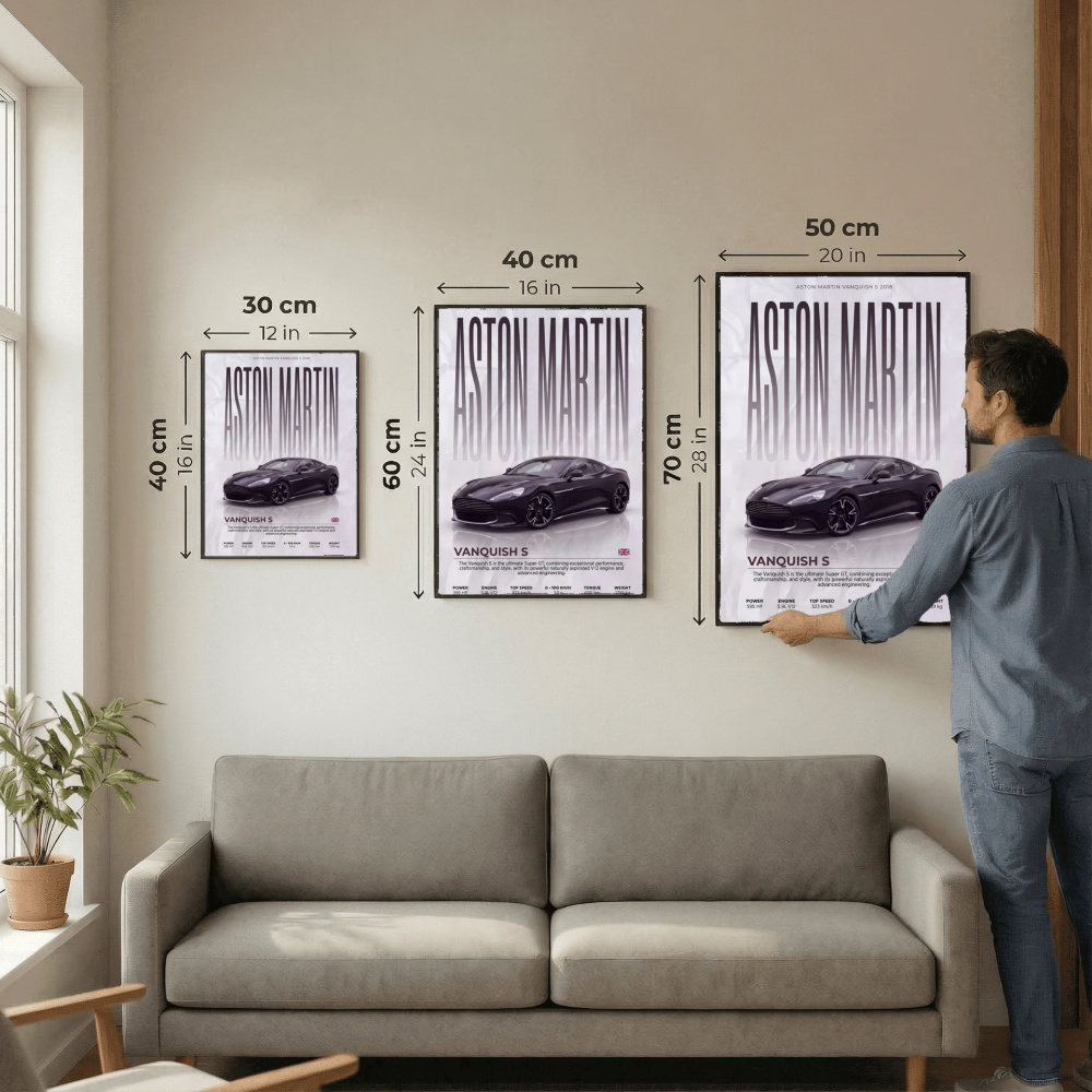 Aston Martin Vanquish S Poster – Modern Luxury Supercar Wall Art
