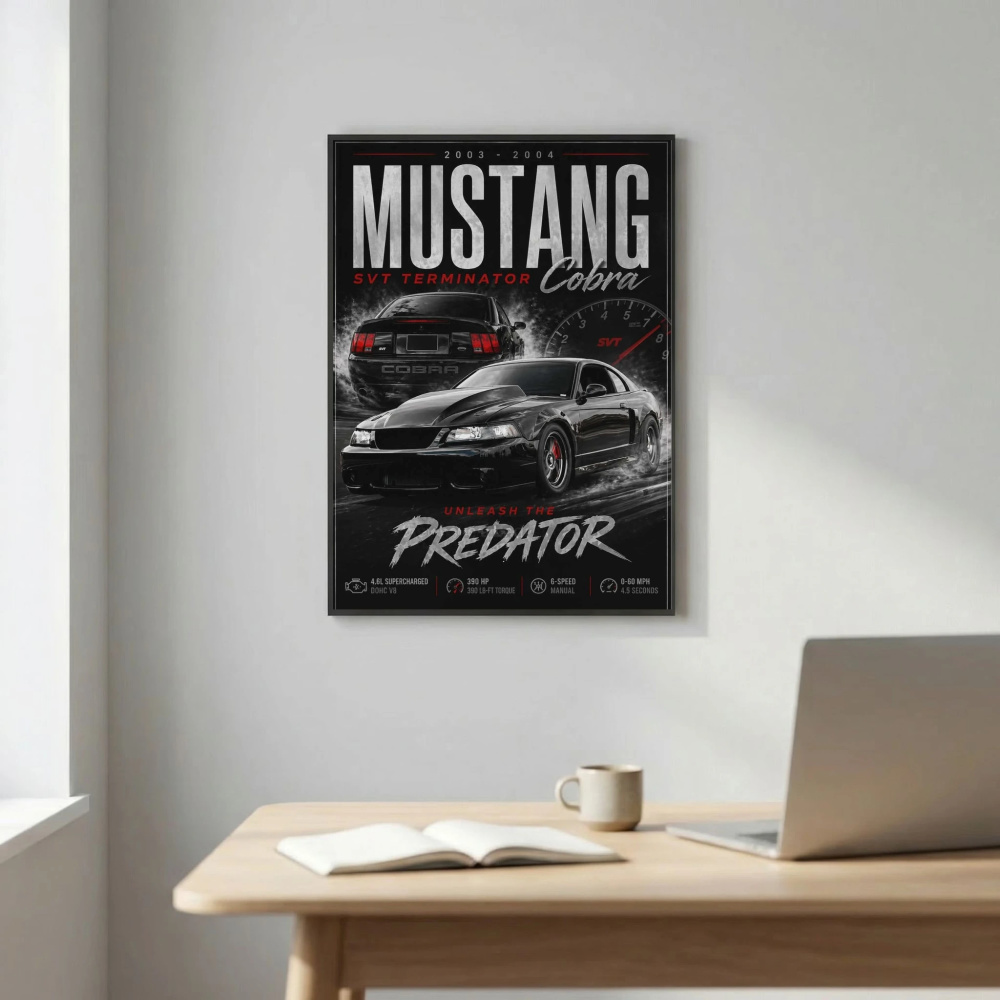 Ford Mustang SVT Cobra Terminator Poster - Muscle Car Art