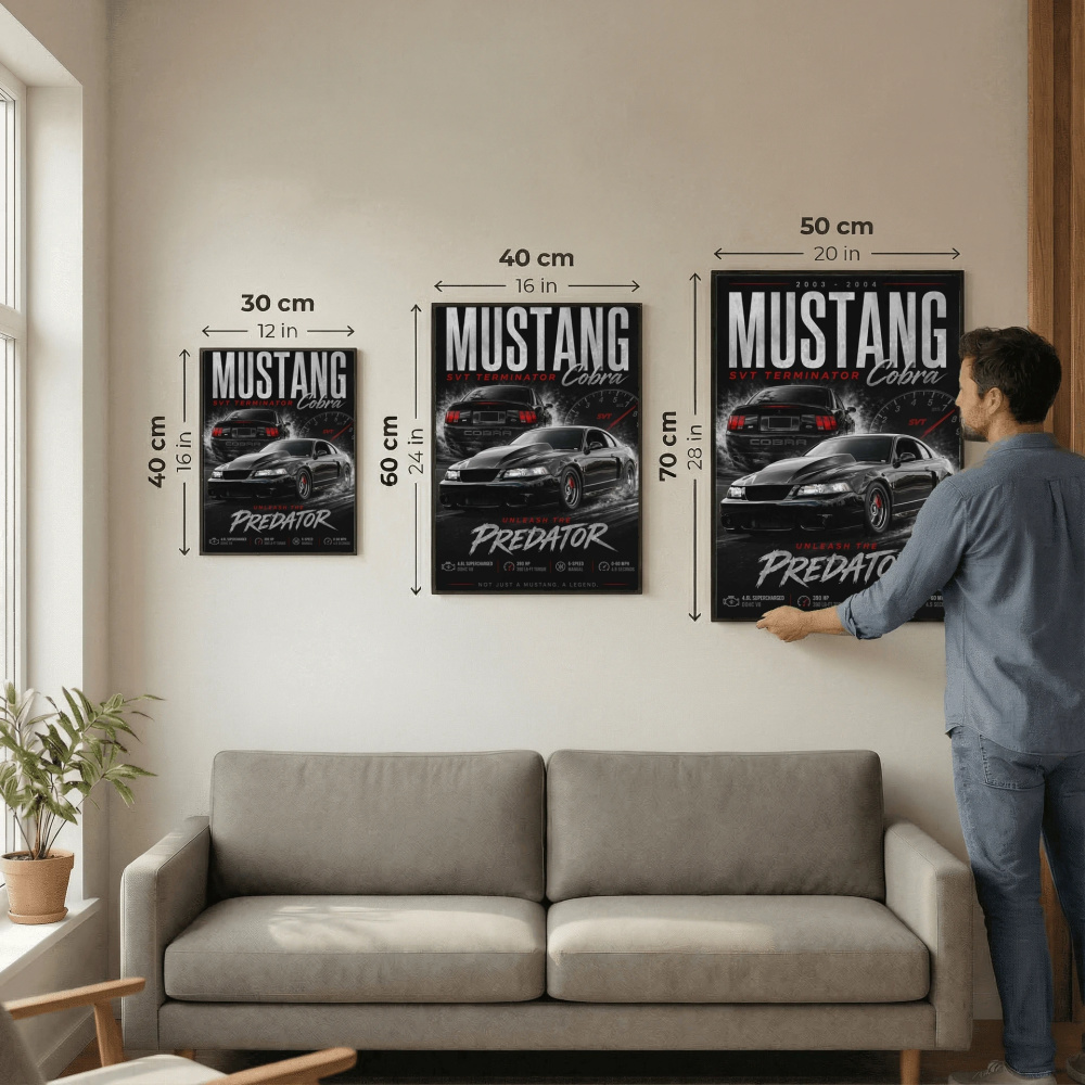 Ford Mustang SVT Cobra Terminator Poster - Muscle Car Art