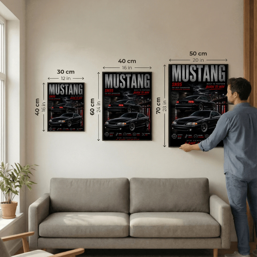 Ford Mustang SN95 1995 Poster - Pure American Muscle Car Art