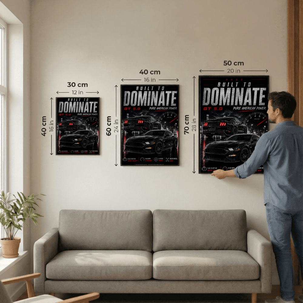 Ford Mustang GT 5.0 2023 Poster - Pure American Power Muscle Car Art