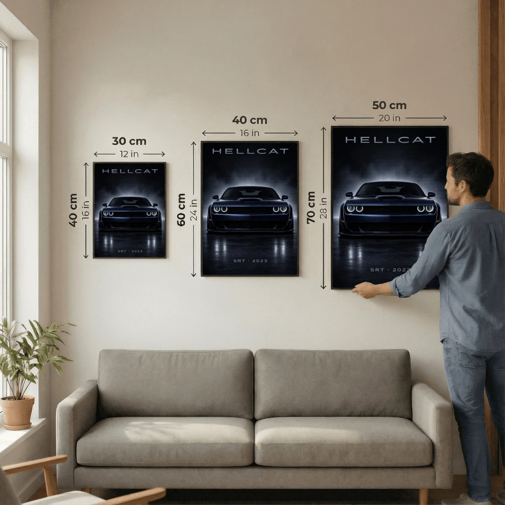 Dodge Challenger SRT Hellcat 2023 Poster - Modern American Muscle Car Art