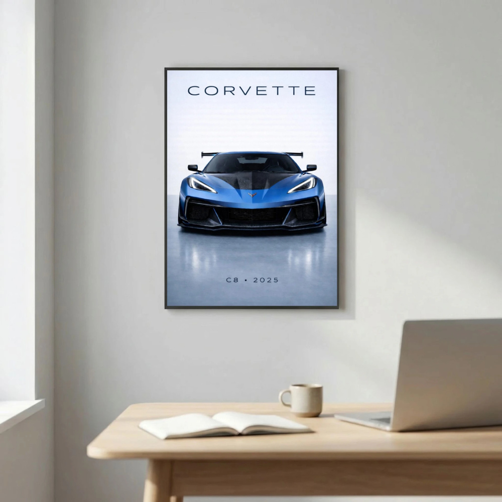 Chevrolet Corvette C8 ZR1 2025 Poster - Modern American Supercar Art