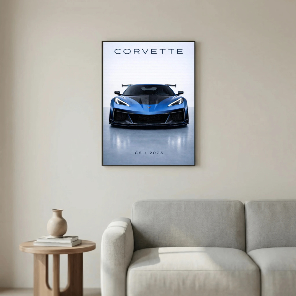 Chevrolet Corvette C8 ZR1 2025 Poster - Modern American Supercar Art