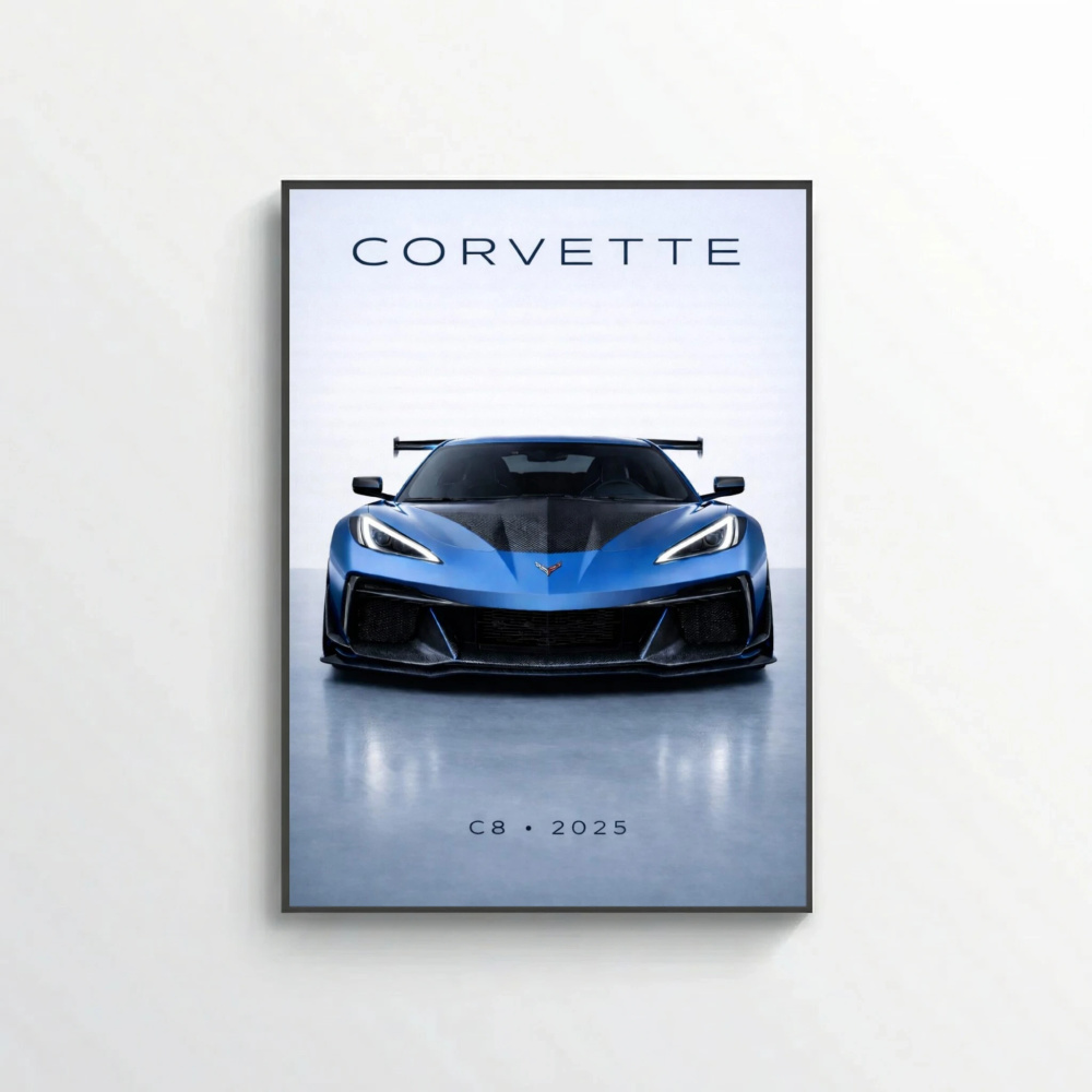 Chevrolet Corvette C8 ZR1 2025 Poster - Modern American Supercar Art