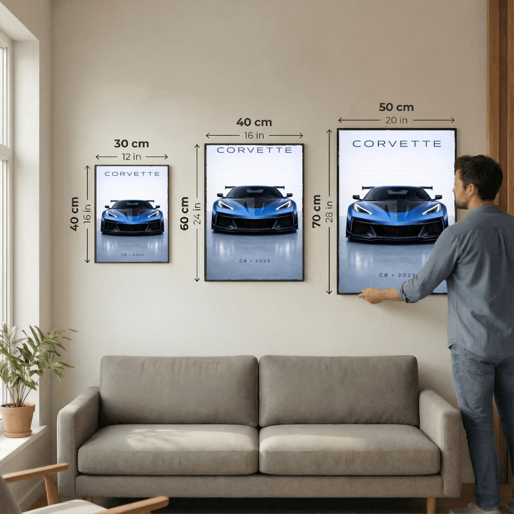 Chevrolet Corvette C8 ZR1 2025 Poster - Modern American Supercar Art