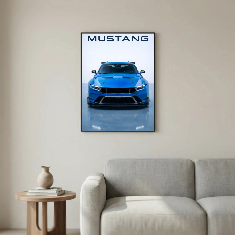 Ford Mustang GTD 2025 Poster - Minimalist American Supercar Art