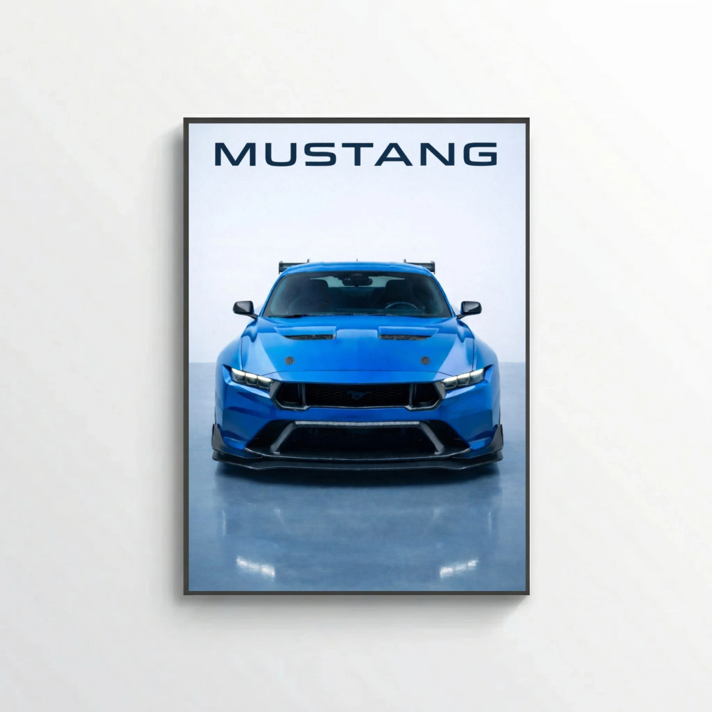 Ford Mustang GTD 2025 Poster - Minimalist American Supercar Art