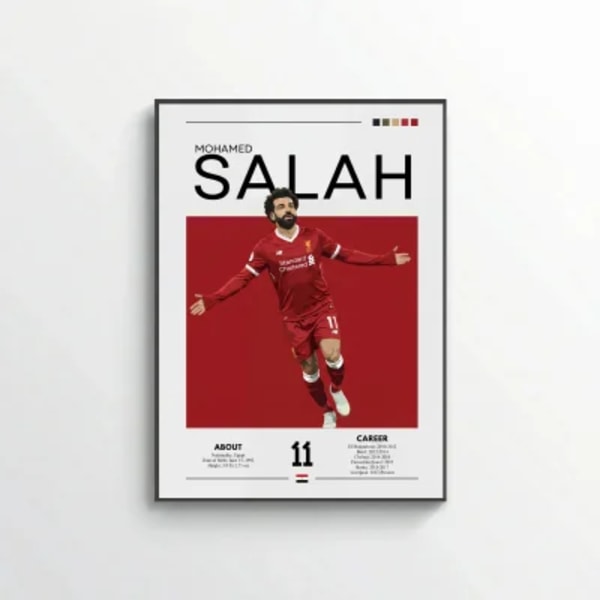 Mohamed Salah Football Poster – Modern Sports Wall Art