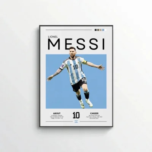 Lionel Messi Football Poster – Modern Sports Wall Art