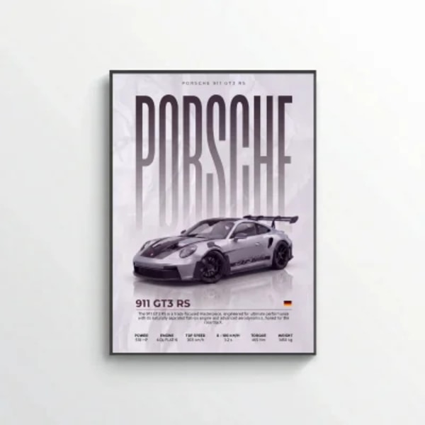 Porsche 911 GT3 RS Poster – Modern Supercar Wall Art