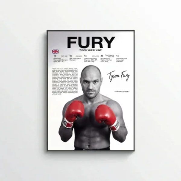 Tyson Fury Boxing Poster – Modern Heavyweight Wall Art