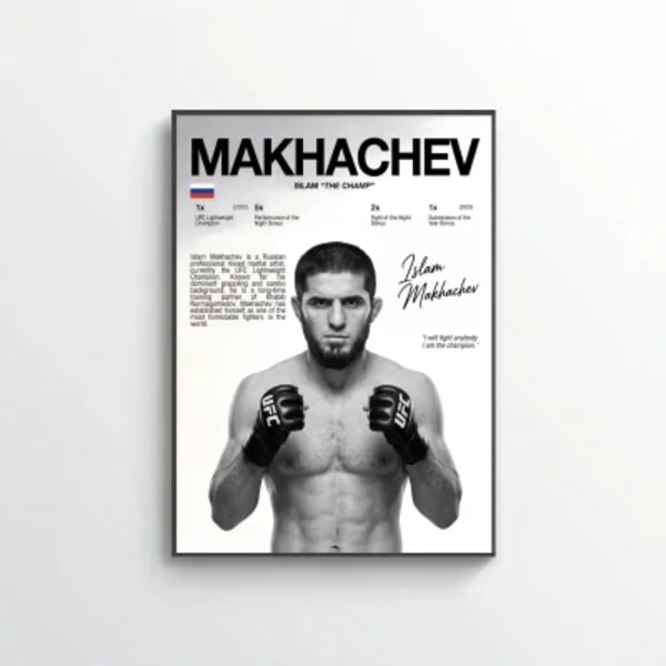 Islam Makhachev UFC Poster – Modern MMA Wall Art