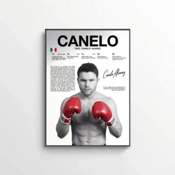 Canelo Alvarez Boxing Poster – Modern Champion Wall Art