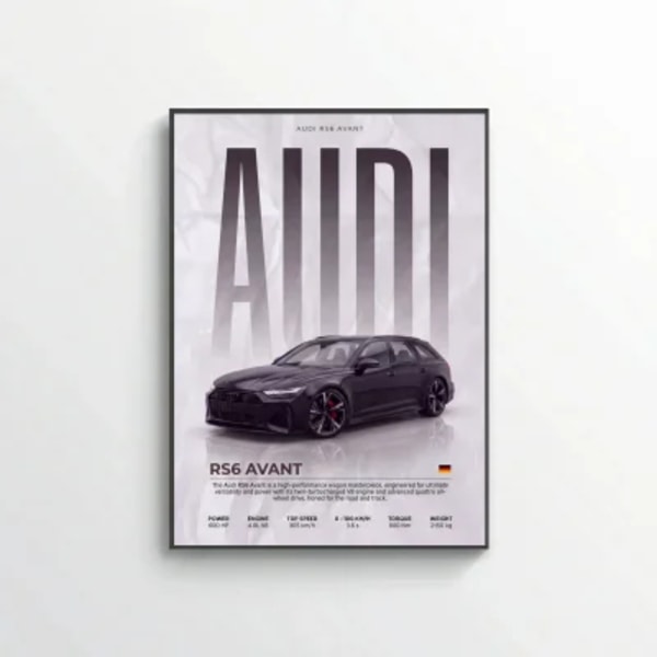 Audi RS6 Avant Poster – Modern Performance Wagon Wall Art