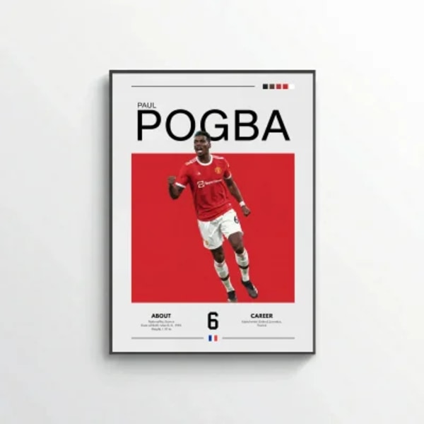 Paul Pogba Football Poster – Modern Sports Wall Art