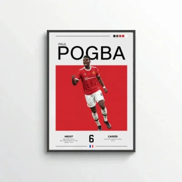 Paul Pogba Football Poster – Modern Sports Wall Art