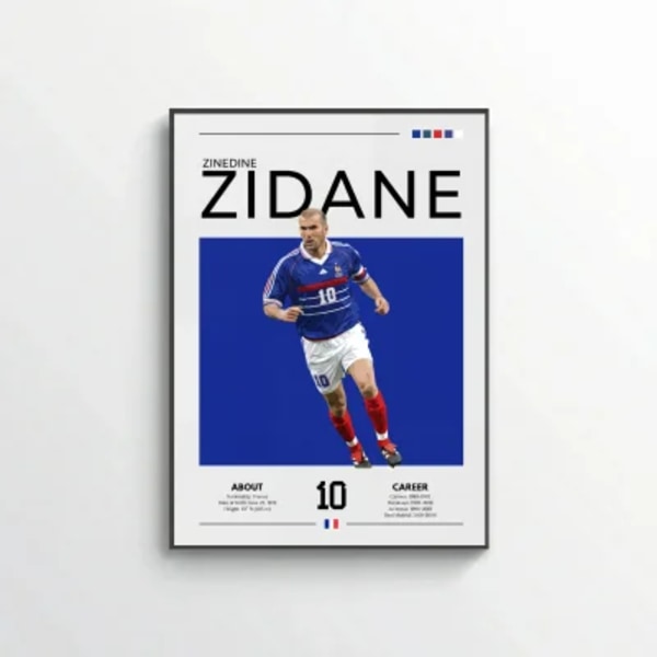 Zinedine Zidane Football Poster – Modern Legendary Wall Art