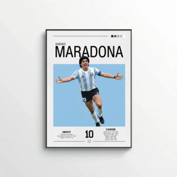 Diego Maradona Football Poster – Modern Legendary Wall Art