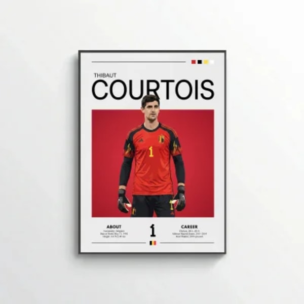 Thibaut Courtois Football Poster – Modern Goalkeeper Wall Art