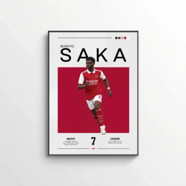 Bukayo Saka Football Poster – Modern Sports Wall Art