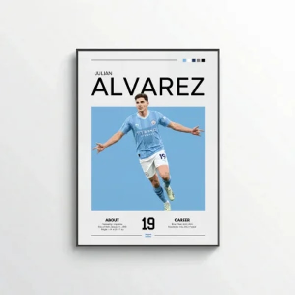 Julián Álvarez Football Poster – Modern Sports Wall Art