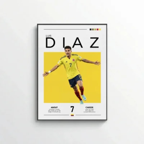 Luis Díaz Football Poster – Modern Sports Wall Art