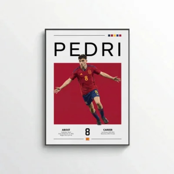 Pedri Football Poster – Modern Sports Wall Art