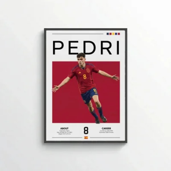Pedri Football Poster – Modern Sports Wall Art